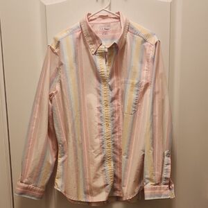 L.L. Bean Pastel Striped Shirt